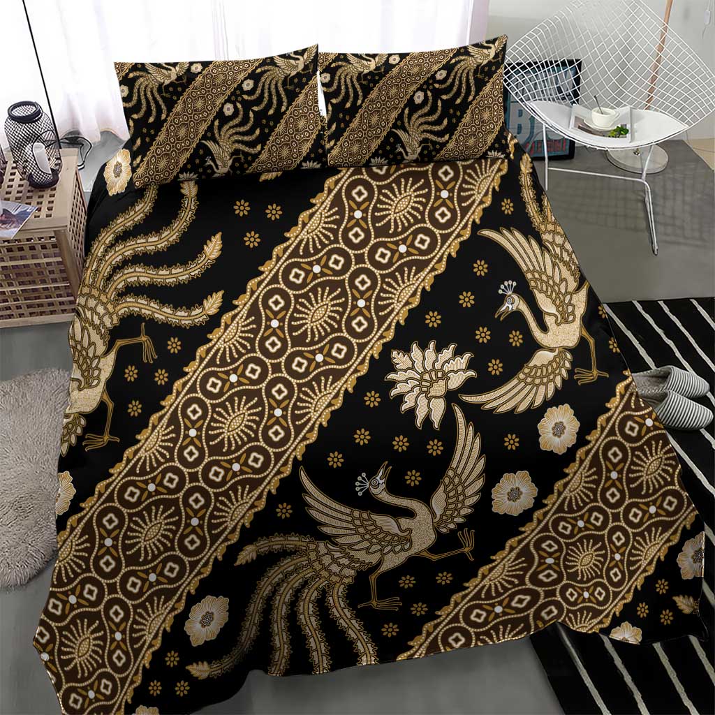 Indonesia Batik Pattern Bedding Set Gold Version