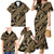 Indonesia Batik Pattern Family Matching Mermaid Dress and Hawaiian Shirt Gold Version