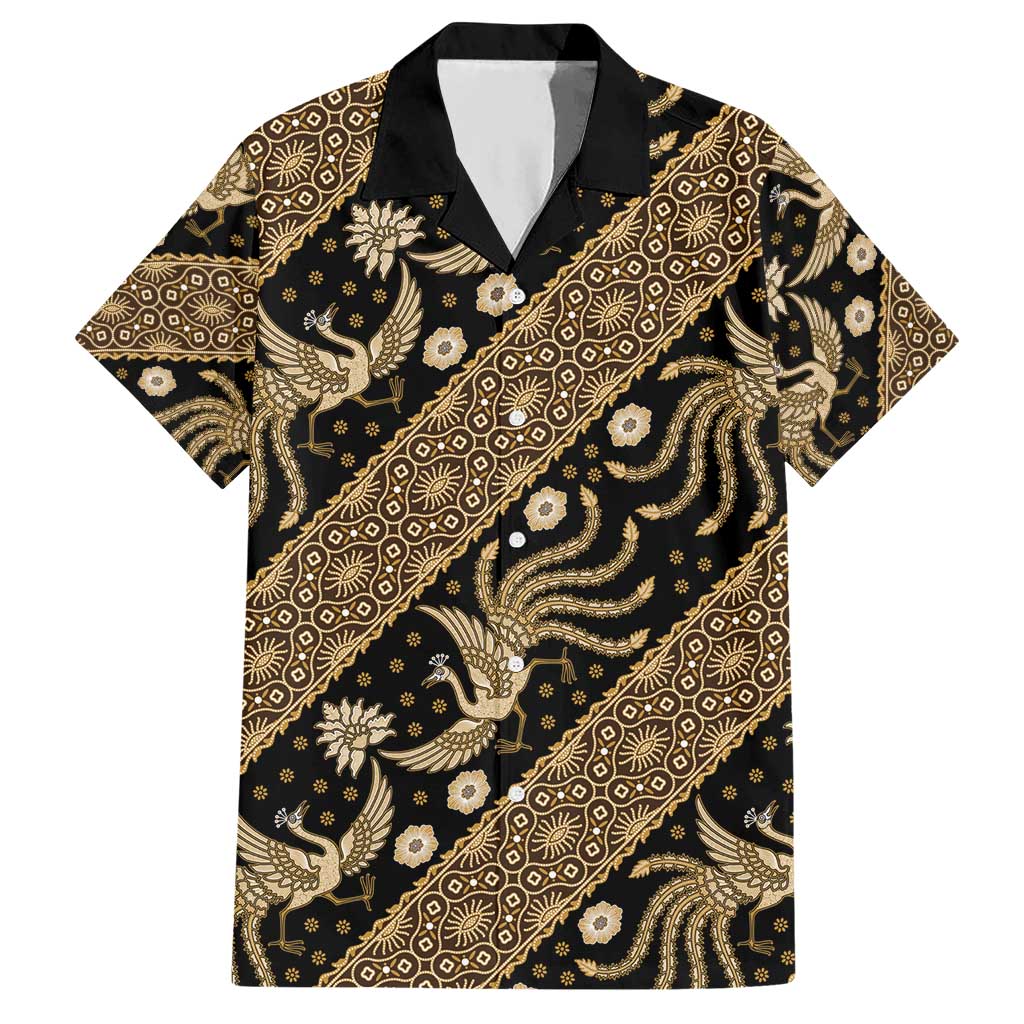 Indonesia Batik Pattern Hawaiian Shirt Gold Version