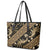 Indonesia Batik Pattern Leather Tote Bag Gold Version