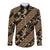 Indonesia Batik Pattern Long Sleeve Button Shirt Gold Version