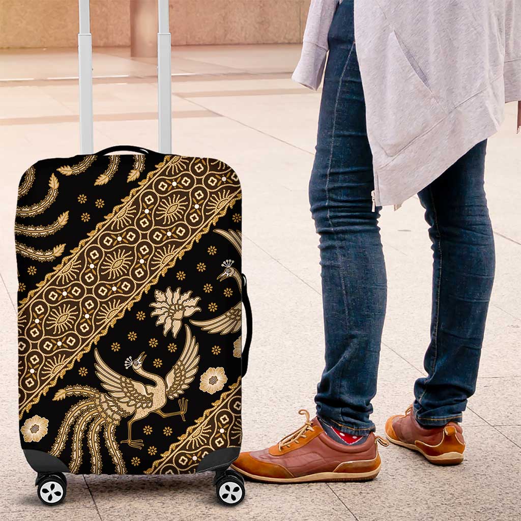 Indonesia Batik Pattern Luggage Cover Gold Version