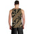 Indonesia Batik Pattern Men Tank Top Gold Version