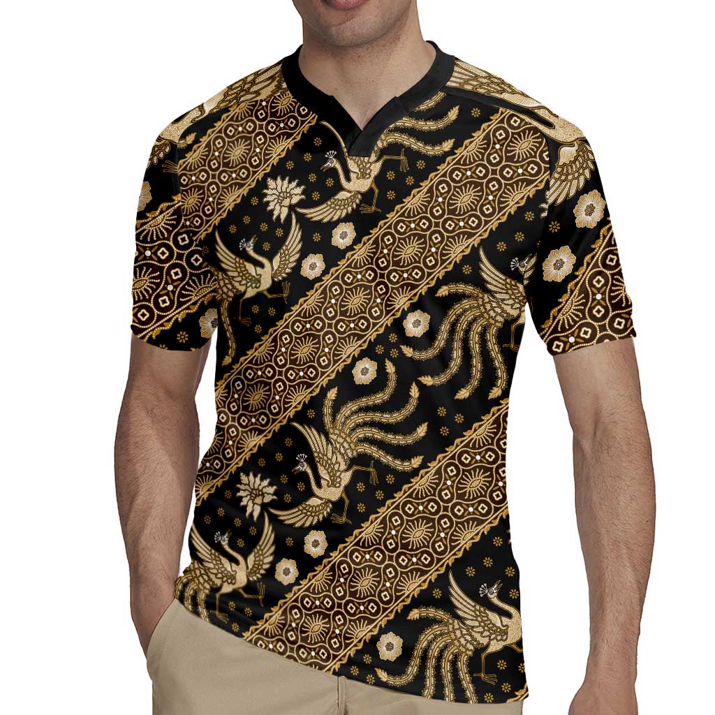 Indonesia Batik Pattern Rugby Jersey Gold Version