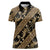 Indonesia Batik Pattern Women Polo Shirt Gold Version