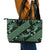 Indonesia Batik Pattern Leather Tote Bag Green Version