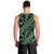 Indonesia Batik Pattern Men Tank Top Green Version