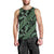 Indonesia Batik Pattern Men Tank Top Green Version