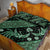 Indonesia Batik Pattern Quilt Bed Set Green Version