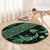 Indonesia Batik Pattern Round Carpet Green Version