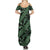 Indonesia Batik Pattern Summer Maxi Dress Green Version