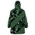 Indonesia Batik Pattern Wearable Blanket Hoodie Green Version