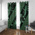 Indonesia Batik Pattern Window Curtain Green Version