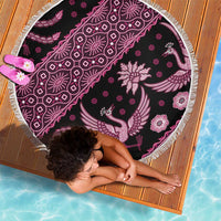 Indonesia Batik Pattern Beach Blanket Pink Version