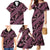 Indonesia Batik Pattern Family Matching Mermaid Dress and Hawaiian Shirt Pink Version