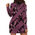 Indonesia Batik Pattern Hoodie Dress Pink Version