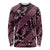 Indonesia Batik Pattern Long Sleeve Shirt Pink Version