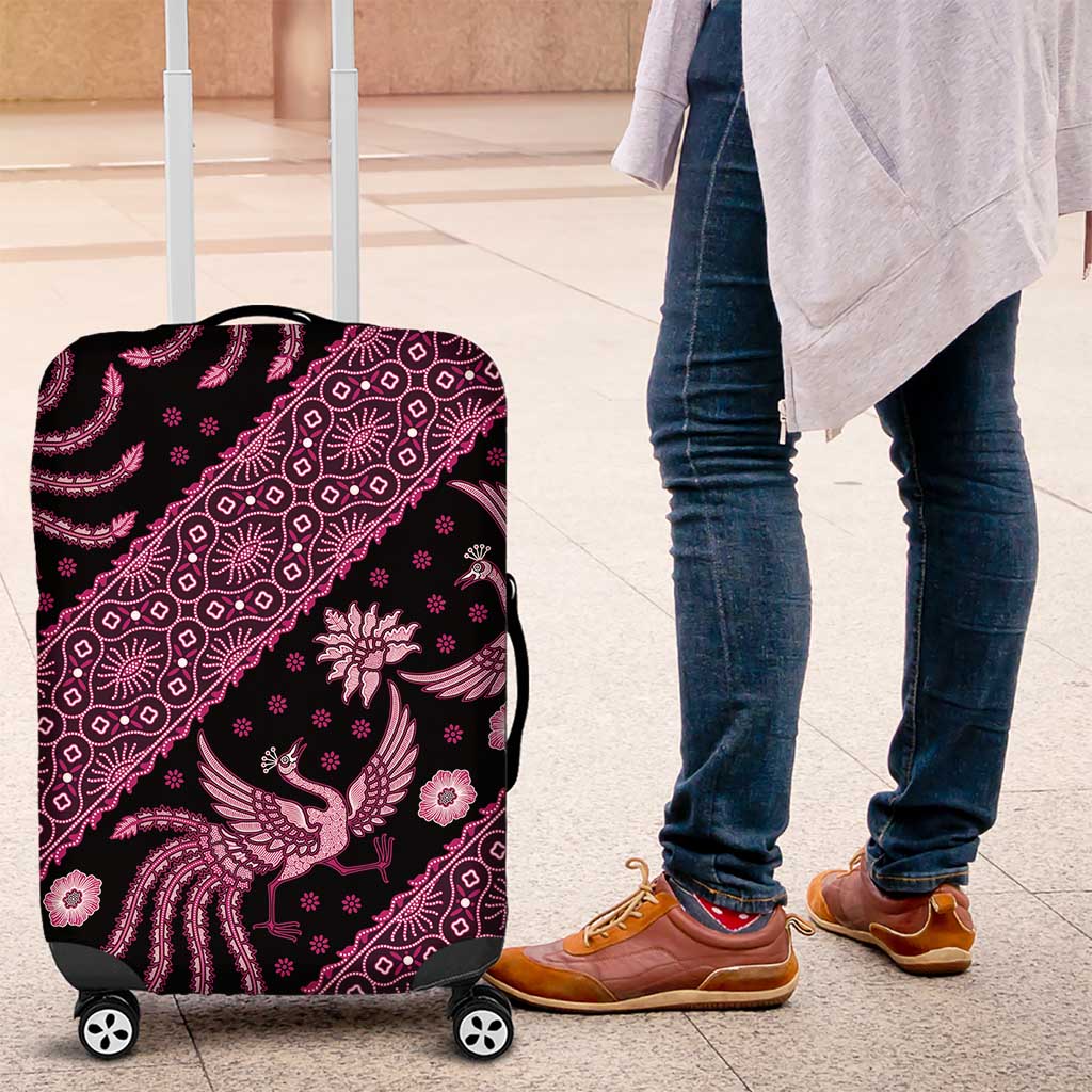 Indonesia Batik Pattern Luggage Cover Pink Version