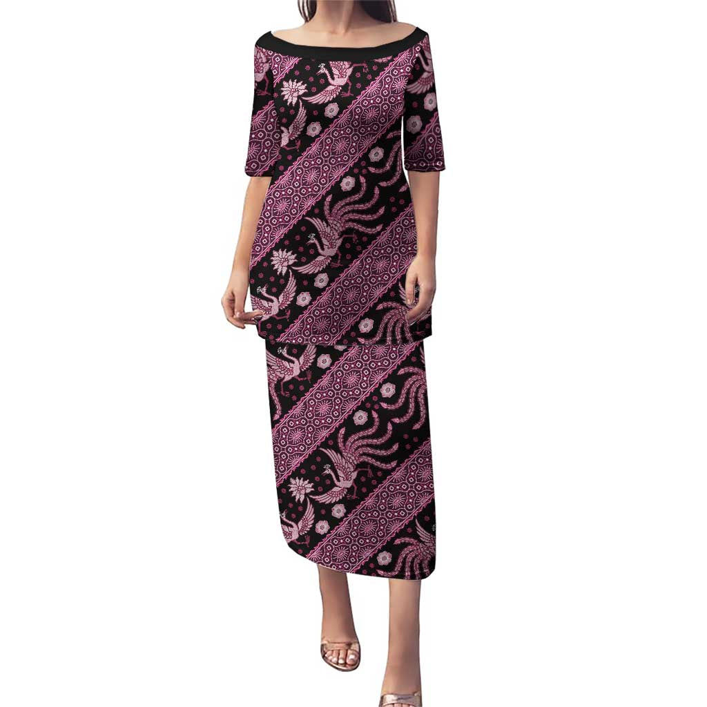 Indonesia Batik Pattern Puletasi Pink Version