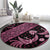 Indonesia Batik Pattern Round Carpet Pink Version