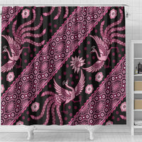 Indonesia Batik Pattern Shower Curtain Pink Version