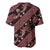 Indonesia Batik Pattern Baseball Jersey Red Version