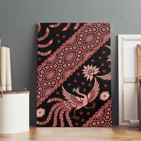 Indonesia Batik Pattern Canvas Wall Art Red Version