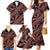 Indonesia Batik Pattern Family Matching Mermaid Dress and Hawaiian Shirt Red Version