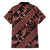 Indonesia Batik Pattern Family Matching Puletasi and Hawaiian Shirt Red Version