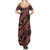 Indonesia Batik Pattern Family Matching Summer Maxi Dress and Hawaiian Shirt Red Version