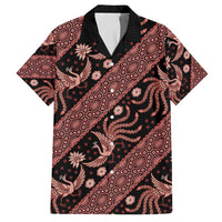 Indonesia Batik Pattern Family Matching Tank Maxi Dress and Hawaiian Shirt Red Version