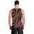 Indonesia Batik Pattern Men Tank Top Red Version