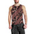 Indonesia Batik Pattern Men Tank Top Red Version