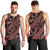 Indonesia Batik Pattern Men Tank Top Red Version