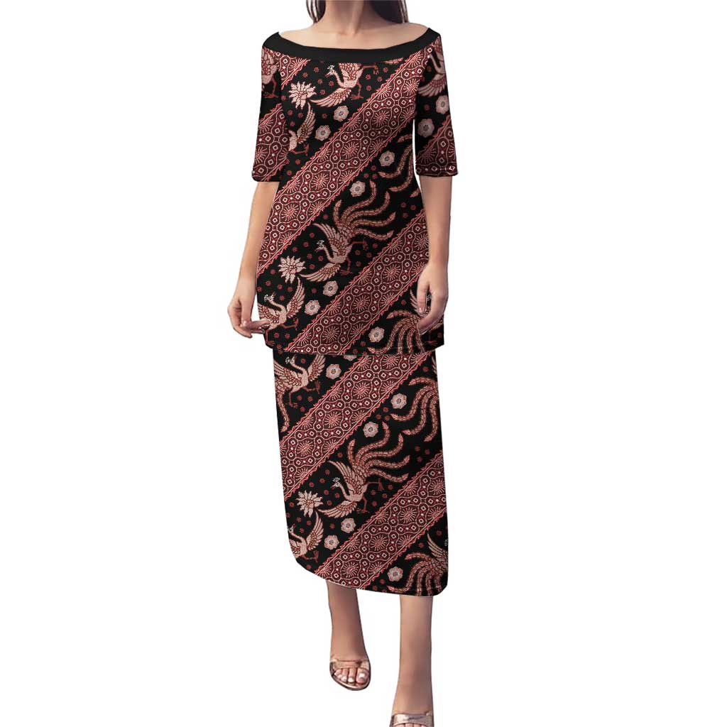 Indonesia Batik Pattern Puletasi Red Version