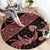 Indonesia Batik Pattern Round Carpet Red Version