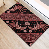 Indonesia Batik Pattern Rubber Doormat Red Version