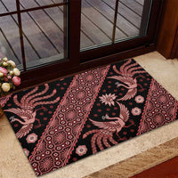 Indonesia Batik Pattern Rubber Doormat Red Version
