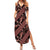 Indonesia Batik Pattern Summer Maxi Dress Red Version