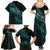 personalised-aotearoa-family-matching-summer-maxi-dress-and-hawaiian-shirt-silver-fern-mix-paua-shell-polynesian-pattern