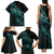 personalised-aotearoa-family-matching-tank-maxi-dress-and-hawaiian-shirt-silver-fern-mix-paua-shell-polynesian-pattern