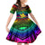 Personalised Hawaii Family Matching Puletasi Dress and Hawaiian Shirt Kanaka Maoli Kakau 2023 National Coming Out Day LT01 Daughter's Dress Black - Polynesian Pride