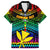 Personalised Hawaii Family Matching Puletasi Dress and Hawaiian Shirt Kanaka Maoli Kakau 2023 National Coming Out Day LT01 Dad's Shirt - Short Sleeve Black - Polynesian Pride