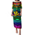 Personalised Hawaii Family Matching Puletasi Dress and Hawaiian Shirt Kanaka Maoli Kakau 2023 National Coming Out Day LT01 Mom's Dress Black - Polynesian Pride