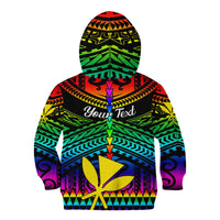 Personalised Hawaii Kid Hoodie Kanaka Maoli Kakau 2023 National Coming Out Day LT01 - Polynesian Pride