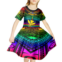 personalised-hawaii-kid-short-sleeve-dress-kanaka-maoli-kakau-2023-national-coming-out-day