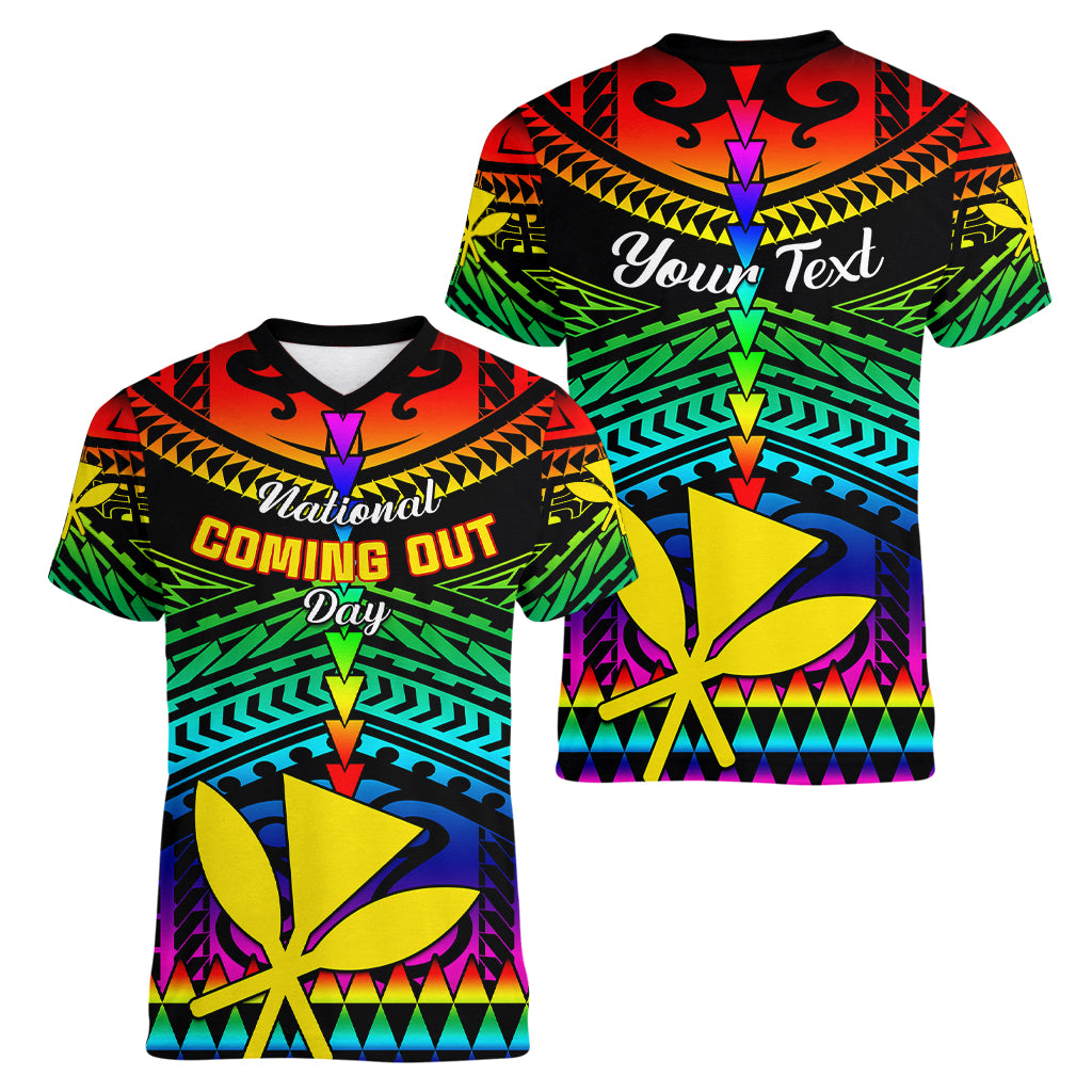 personalised-hawaii-women-v-neck-t-shirt-kanaka-maoli-kakau-2023-national-coming-out-day