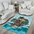 Aloha Hawaii Skeleton Area Rug Tropical Summer Vibe