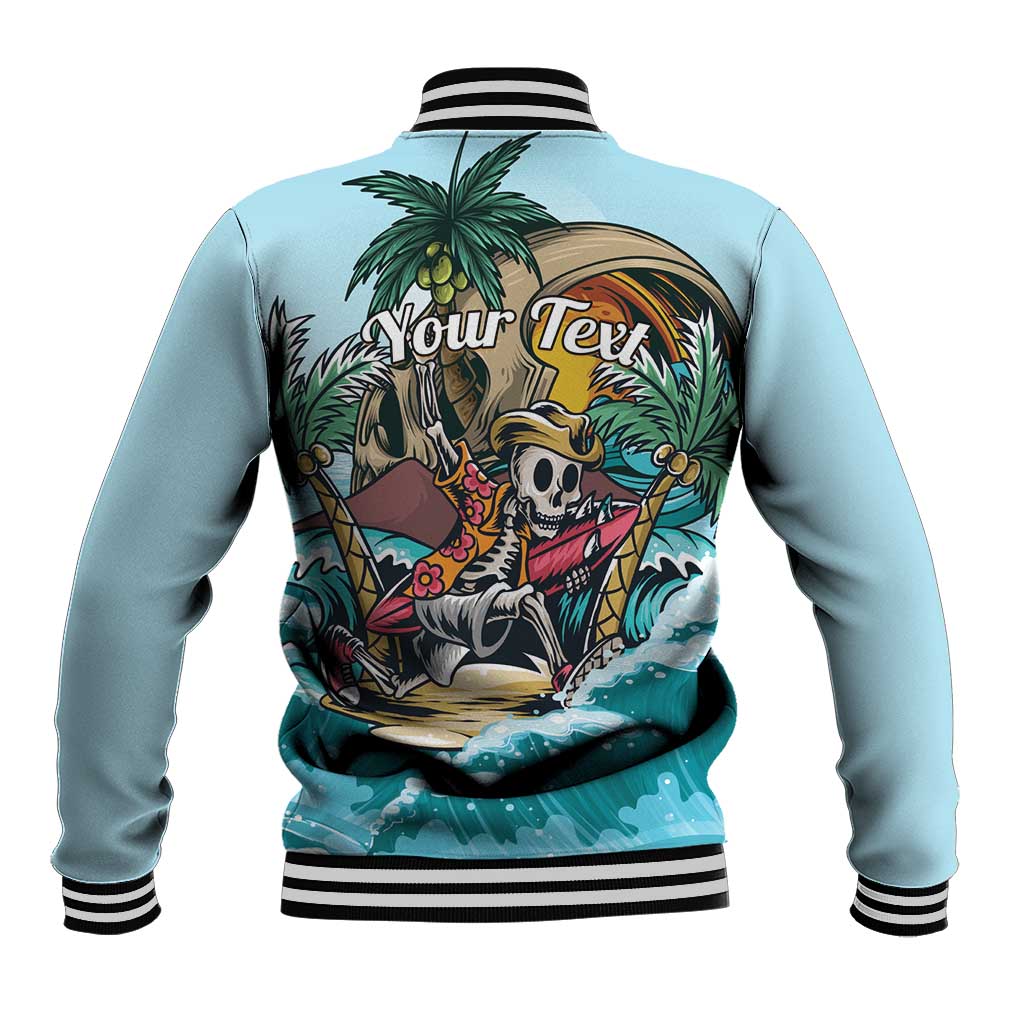 Personalized Aloha Hawaii Skeleton Baseball Jacket Tropical Summer Vibe LT01 - Polynesian Pride