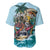 Personalized Aloha Hawaii Skeleton Baseball Jersey Tropical Summer Vibe